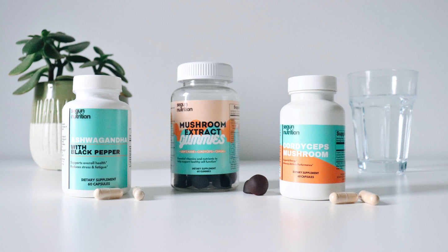 Peak Performance Bundle - Ashwagandha, Cordyceps and Mushroom Extract Gummies